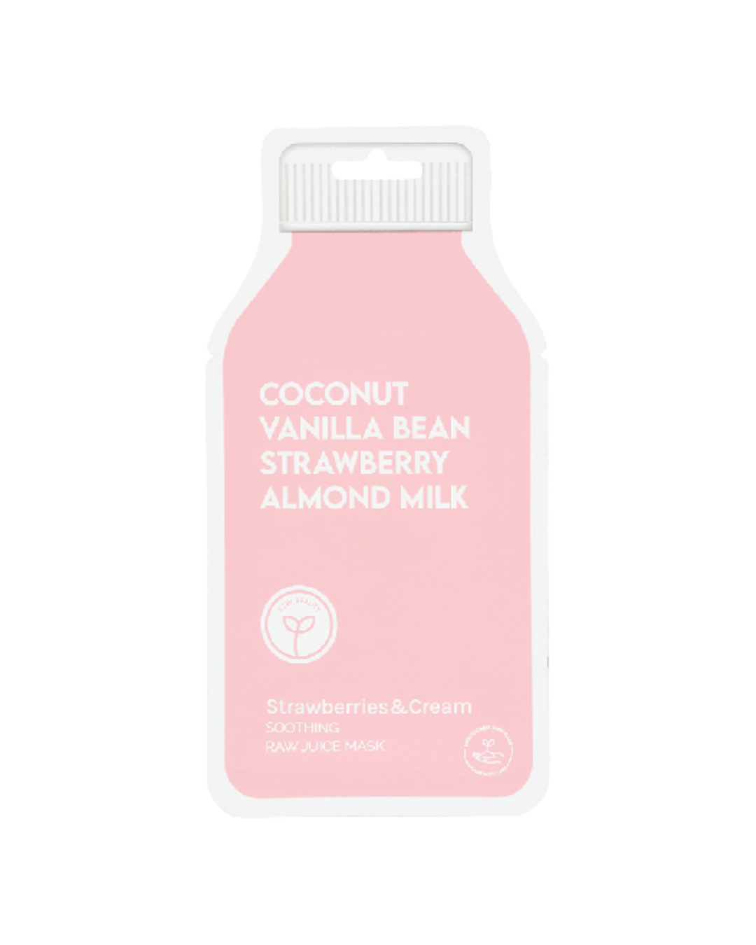 Coconut Vanilla Bean Strawberry Almond Milk Sheet Mask