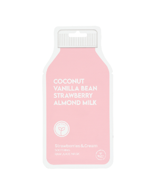 Coconut Vanilla Bean Strawberry Almond Milk Sheet Mask